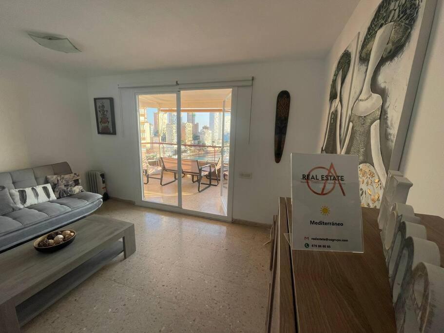 Centro Primera Linea Con Piscina Apartment Benidorm Bagian luar foto